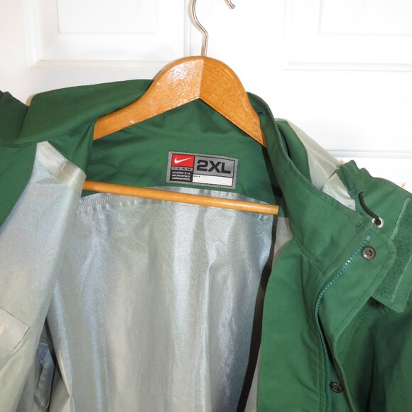 Vtg Michigan State Spartans Jacket Full Zip Mens 2XL Waterproof Rain Nike Team - Picture 6 of 7
